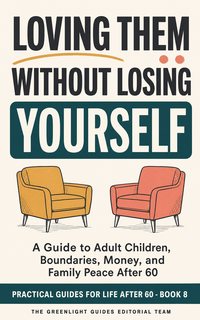 Loving Them Without Losing Yourself — An older parent and adult child talking across a table with warmth, clear personal space, and a visible boundary represented by two overlapping but distinct circles.