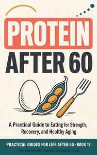 Protein After 60 — An older adult combining a protein-rich meal with simple resistance exercise, emphasizing strength and everyday vitality.